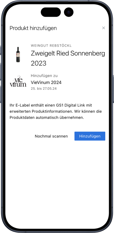 Zur VieVinum hinzufügen